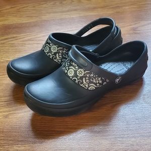 Black Croc Clogs womens size 9